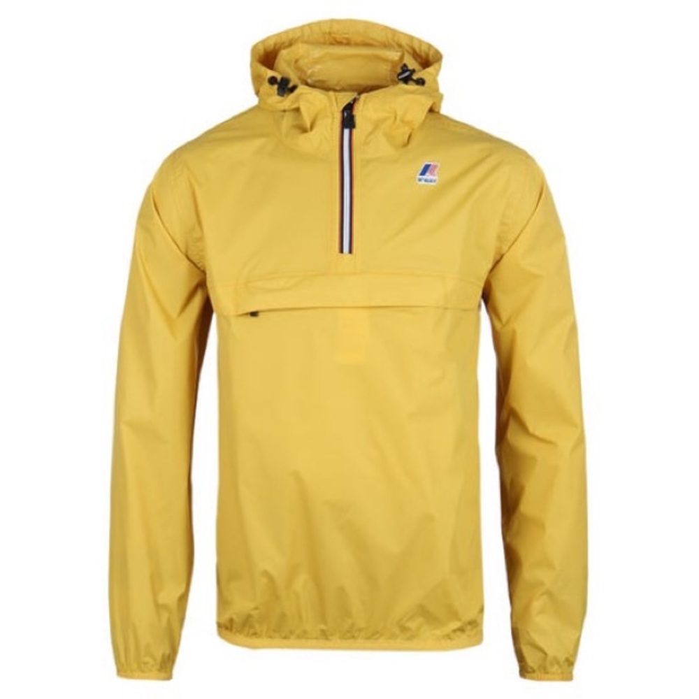K-Way x Sant Ambroeus Le Vrail Leon 3.0 Mustard Packable Windbreaker